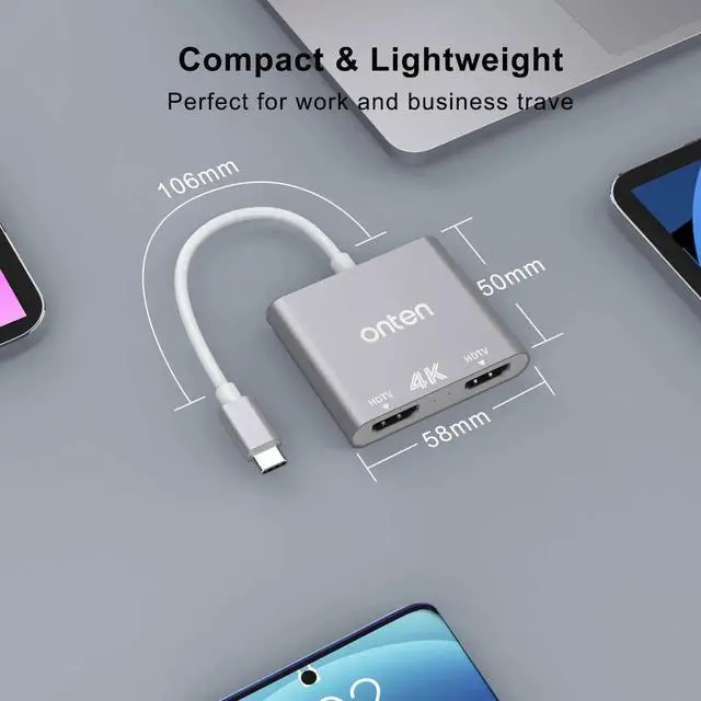Alt view image 2 of 7 - Aomoproing USB C HUB with 3*USB 3.0 and SD/TF Card Reader.USB C to USB A Multi-Function Adapter