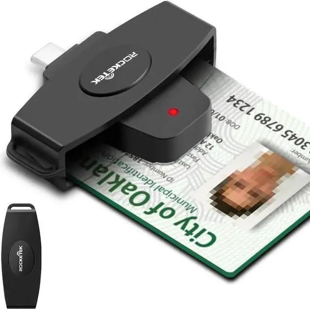 Main image of Aomoproing USB C DOD Military USB Common Access CAC Smart Card Reader and SIM Card Reader ID CAC Card Reader,Compatible with Mac Os, Windows,Linux