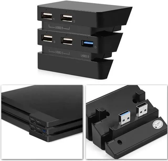 Alt view image 4 of 5 - Aomoproing 2020 New 5 Port USB Hub 1 USB 3.0 4*USB 2.0 USB Expansion Adapter For PS4 Pro Usb Hub 3.0 Computer Accessories PC Accessories