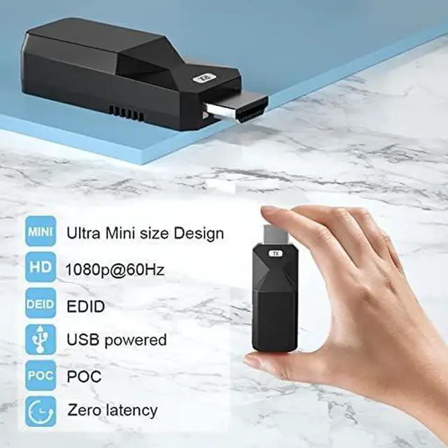 Alt view image 4 of 6 - Aomoproing HDMI Extender, 165ft 1080P Over Cat5 Cat6 Audio Video Ethernet Cable Transmit Lossless Signal HDMI Long Distance Extension Adapter