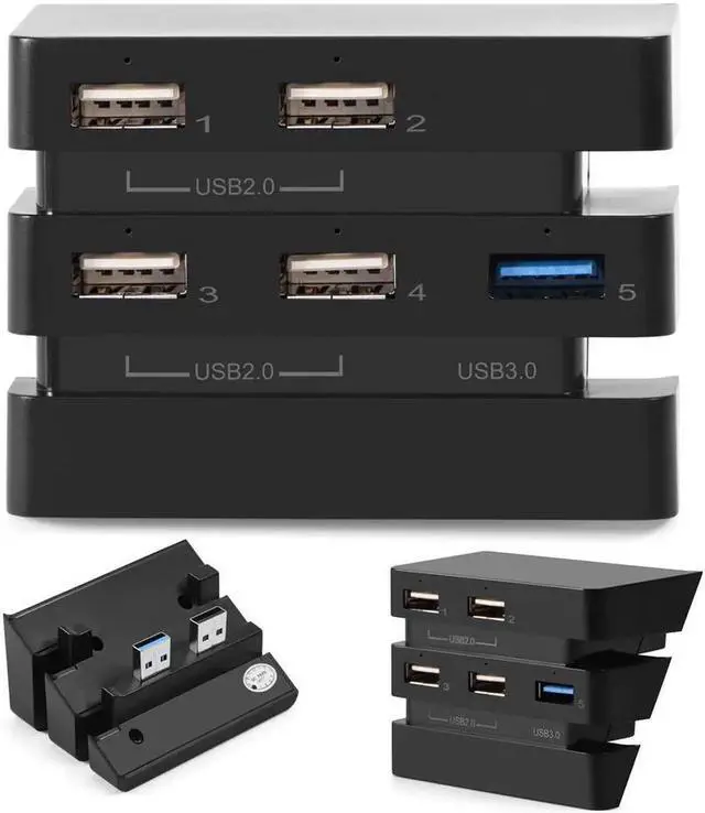 Alt view image 4 of 5 - Aomoproing 5 Port USB Hub 1 USB 3.0 4*USB 2.0 USB Expansion Adapter For PS4 Pro Usb Hub 3.0 Computer Accessories PC Accessories