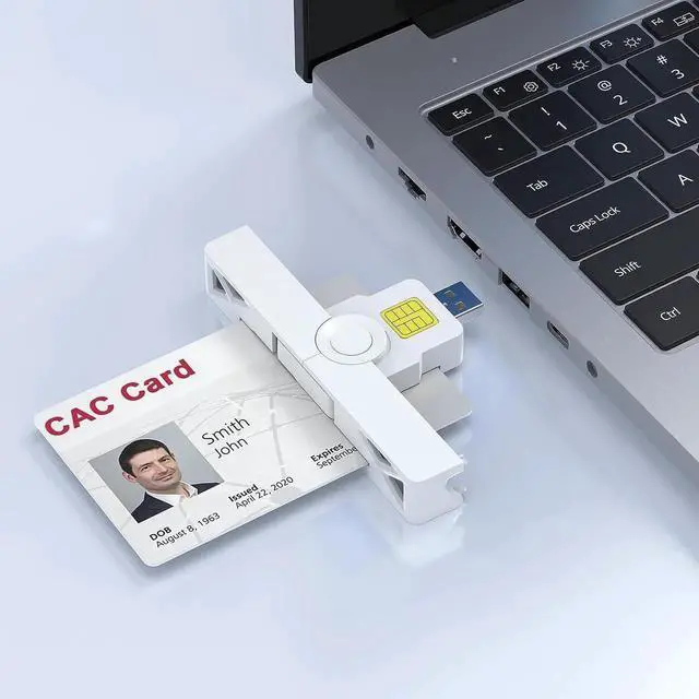 Main image of USB Smartfold Type A CAC Reader, USB A DOD Military USB Common Access CAC Smart Card Reader and ID CAC Card Reader,Compatible with Mac Os, Windows,Linux(Mini Foldable and Portable Type A) New