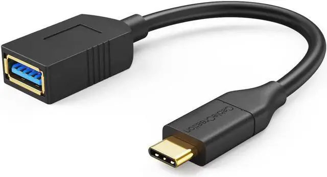 Main image of Aomoproing USB-C to USB 3.0 Female Adapter, 0.5 ft CableCreation (Gen1) USB3.1 Type C to Type A Adapter OTG Cord, Compatible MacBook Pro, Galaxy S8, S9 etc,Black