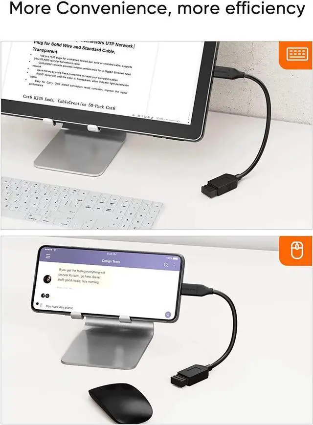 Alt view image 5 of 7 - Aomoproing USB-C to USB 3.0 Female Adapter, 0.5 ft CableCreation (Gen1) USB3.1 Type C to Type A Adapter OTG Cord, Compatible MacBook Pro, Galaxy S8, S9 etc,Black