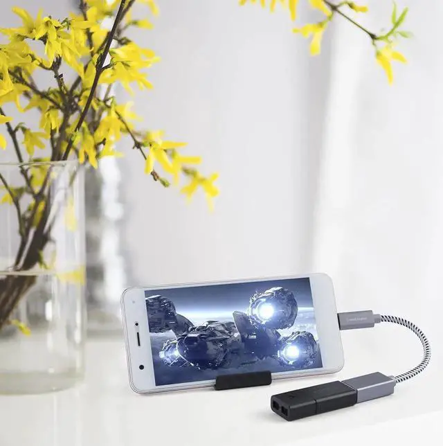 Alt view image 3 of 7 - USB3.1 USB Female to USB C Adapter 0.5 FT CableCreation USB C to USB A Female Adapter Cable OTG 5Gbps Data Female USB A to C Male for MacBook Pro Air XPS 13 15 S21 S20 S10 etc, 0.15m Space Gray