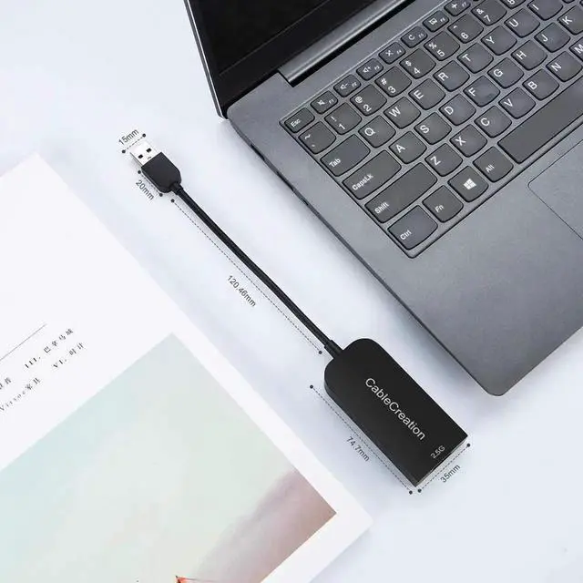 Alt view image 2 of 7 - 2.5G Ethernet to USB Adapter, CableCreation USB 3.0 Gigabit LAN Dongle,Wired Network to USB Convertor, Latest Internet rj45 to USB Adapter, for MacBook Windows 10,8.1, macOS X 10.6-10.15, Black