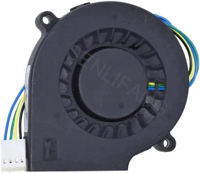 Alt view image 2 of 3 - Aomoproing for EVERFLOW COOLSERVER BB7515BU B127515BU DC 12V 0.80A 4-Wire 75X75X15mm Copper Radiator CPU Heat Sink Fan