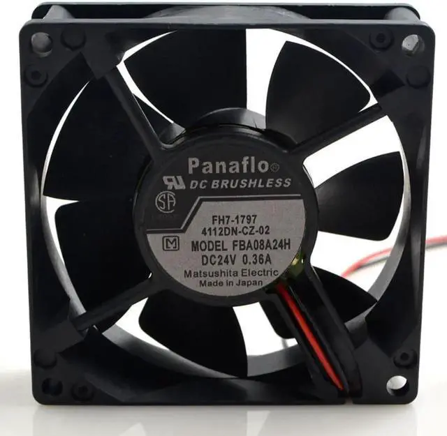 Alt view image 3 of 3 - Aomoproing FOR Panasonic panaflo 8CM FBA08A24H 8025 24V 0.36A ultra-quiet chassis fan