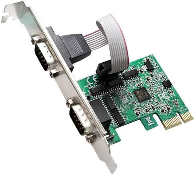 Alt view image 5 of 6 - Aomoproing 2 Port Serial PCI Express Expansion Card RS232 Com Serial Card PCIE Riser Converter Adapter for Windows AX99100 Chip