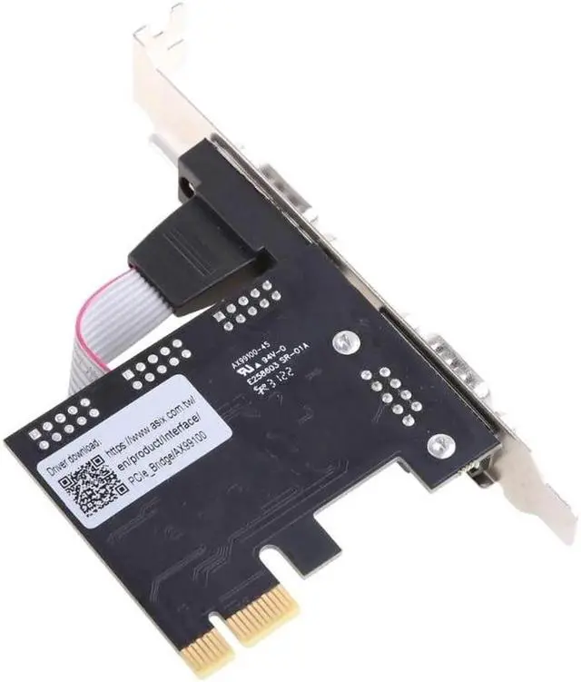 Alt view image 2 of 6 - Aomoproing PCIE 2 Port Serial Expansion Card PCI for Express PCI-E to Industrial DB9 x2 Serial RS232 COM Port Adapter AX99100 Chip