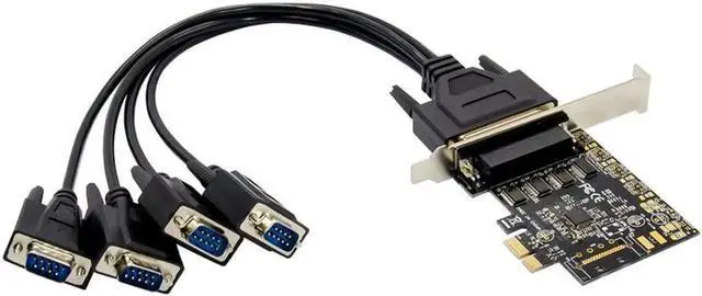 Main image of Aomoproing PCIE AX99100 4S DB9 RS232 Serial Port Card Controller Card PCI Express asix 99100 Chip 4 ports rs-232 to pci-e com Adapter cable