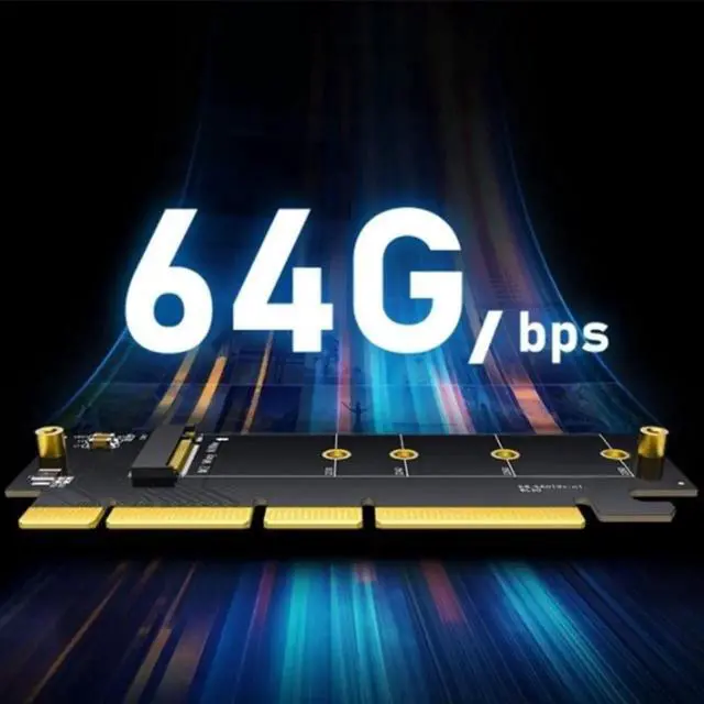 Alt view image 6 of 6 - Aomoproing PCIE 4.0 x16 to for M.2 NVME SSD Adapter Card for M.2 NVME to PCIE X16 Expansion Card 64Gbps Support 2230 2242 2260 228
