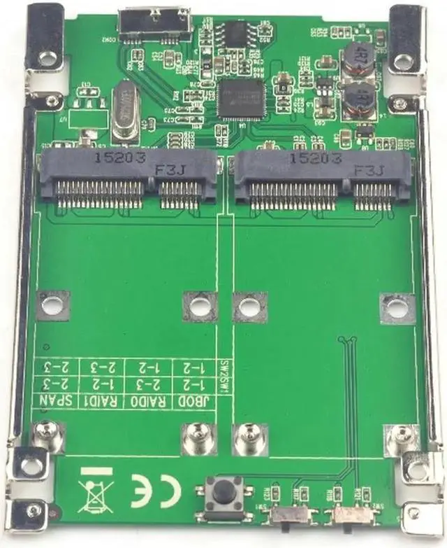 Main image of Aomoproing USB3.1 TYPE-A to DUAL mSATA RAID Adapter 2 MSATA Converter RAID0 RAID1 JBOD SPAN ASMEDIA ASM1352R CHIPSET 10Gbps win10 sata3.0