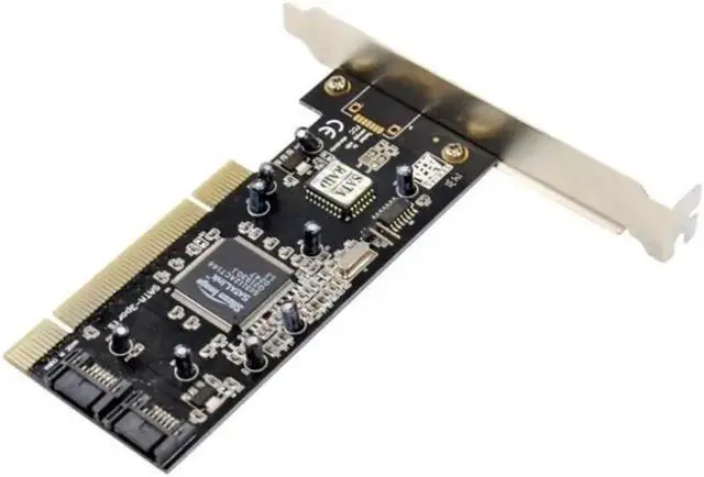 Alt view image 3 of 3 - Aomoproing PCI To SATA Raid Card Chip Silicon SiI3114 SATA Disk Host Controller Adapter 4 Channels Expansion Converter 1500mb