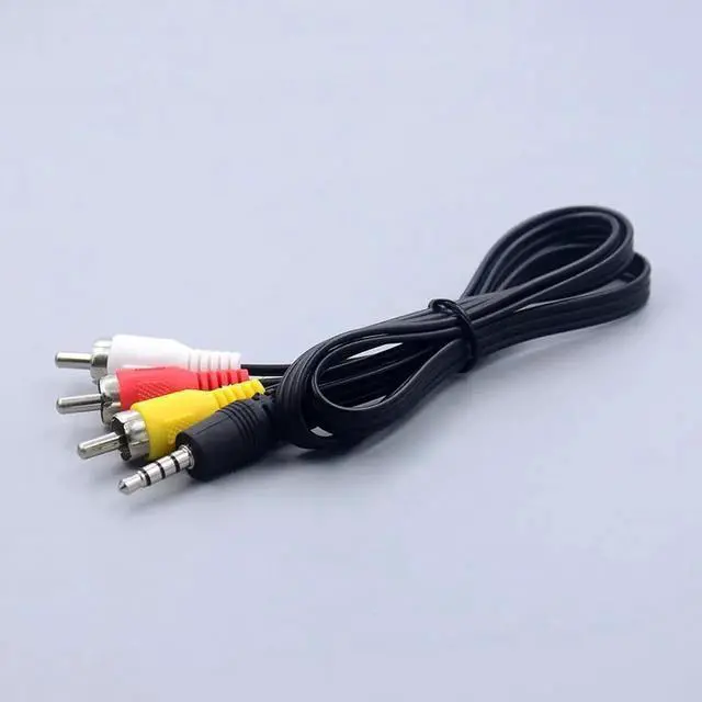 Main image of Aomoproing 65cm 1m 1.5m 3.5mm Jack Plug Male To 3 RCA Adapter 3.5 To RCA Male Audio Video AV Cable Wire Cord(One point three) (1m)