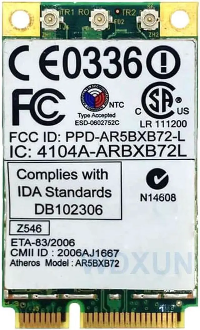 Alt view image 3 of 6 - Aomoproing Atheros AR5BXB72 Ar5008 AR5418 802.11a/b/g/n 300M PCI-e Card IBM T60 R60 R61 T61 X61 T61P WIFI CARD WLAN