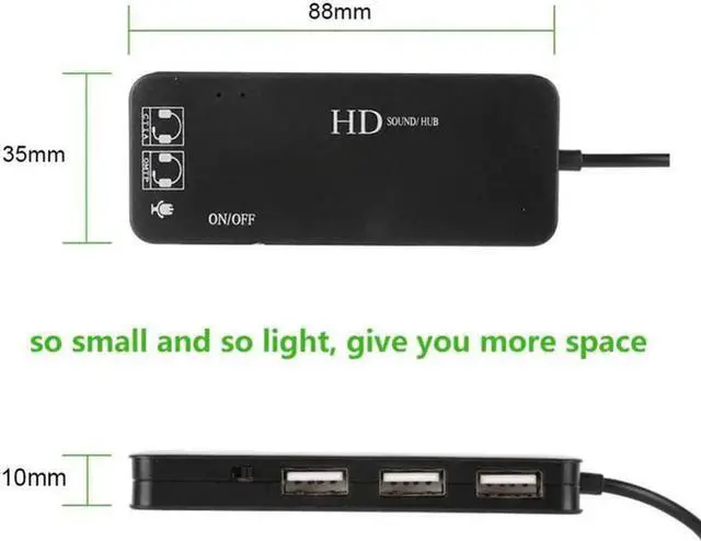 Alt view image 3 of 7 - Aomoproing Free USB Sound Card Computer External Sound Card Module CM108 Chip DAC Decoder Board for Computer Laptop