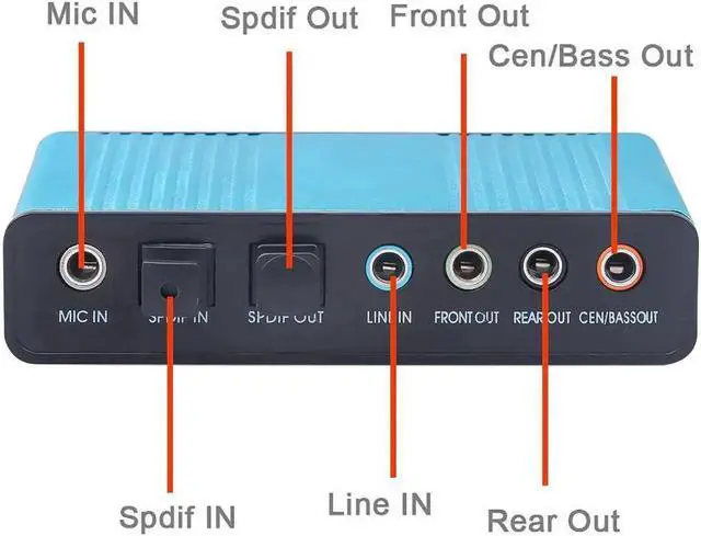 Alt view image 5 of 7 - Aomoproing Professional External USB Sound Card 6 Channel 5.1 7.1 Optical Audio Card Adapter for PC Computer Laptop Promotion