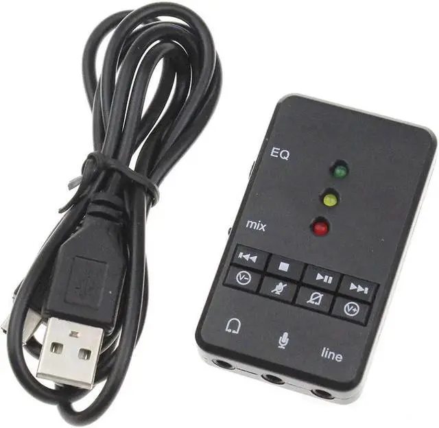 Main image of Aomoproing Quality EQ Xear 3D USB Sound Card 7.1 Channel Audio Adapter LED Indicator For Windows Vista/XP/7/8/Mac OS/Android