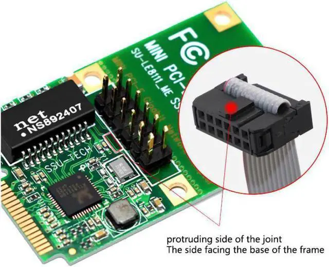 Alt view image 3 of 5 - Aomoproing Computer Mini PCI-E Bus Interface RJ45 Network Interface Gigabit Wired Network Card Mini PCIE Network Card RJ45 Adapter