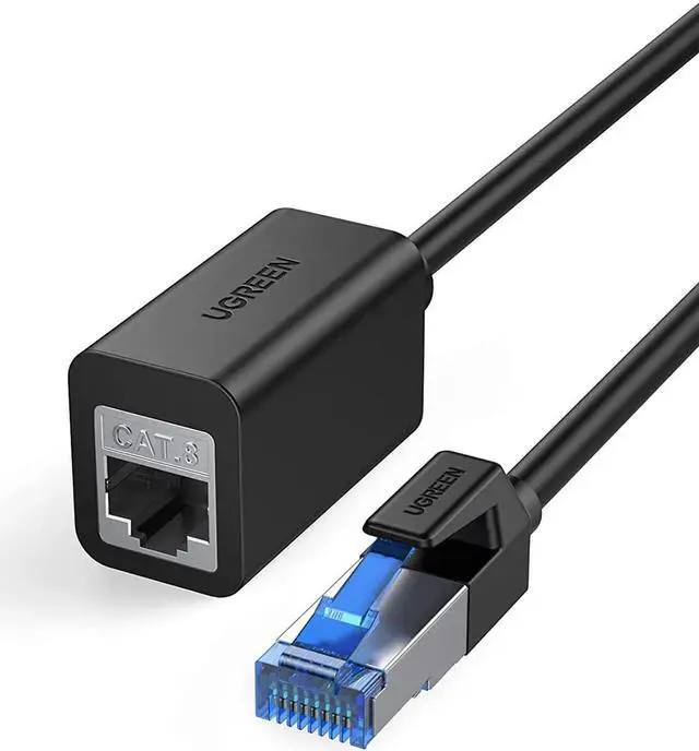 Main image of Aomoproing Ethernet Extender Cable Cat 8 Extension Network Cable 40 Gbps 2000MHz RJ45 Network Patch Cord Double Shielding Male to Female Connector Compatible for Router PC Laptop Modem 3FT