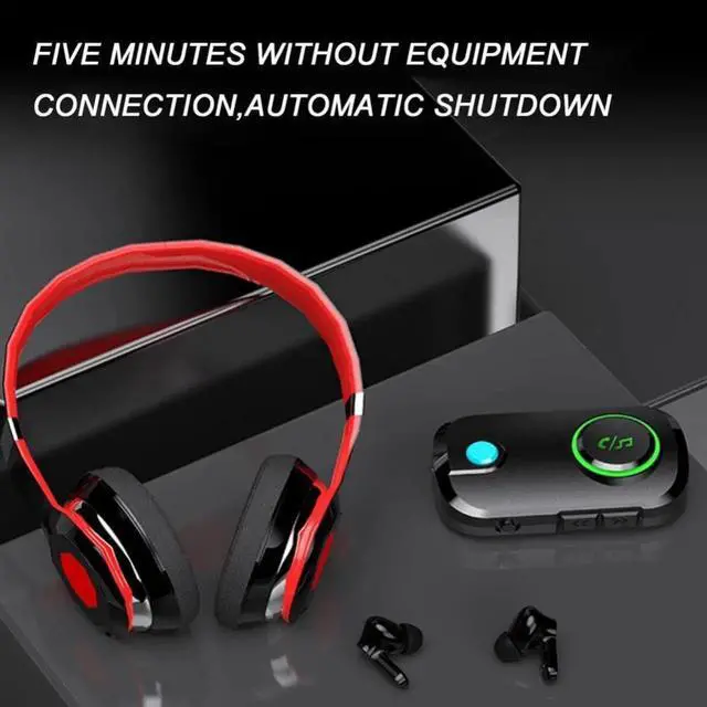 Alt view image 2 of 3 - Aomoproing 2 in 1 Wireless Bluetooth Audio Adapter V5.0 Bluetooth 3.5mm AUX Receiver Transmitter for Cars TVs Speakers