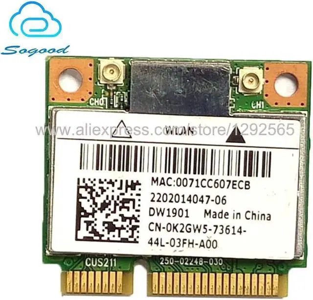 Main image of Aomoproing WLAN Atheros AR5B22 DW1901 300Mbps mini PCI-E 2.4G&5G Bluetooth 4.0 wireless network card for DELL N4010 N5010 E7420 E7520 E7720