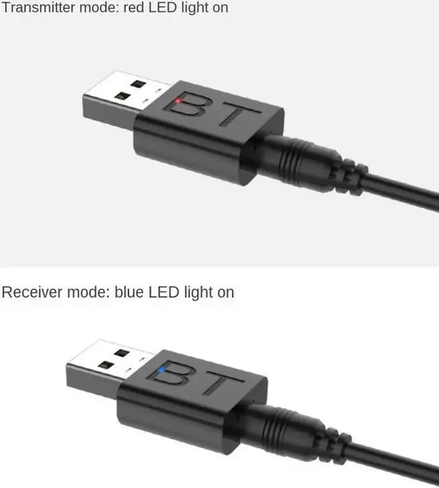 Alt view image 2 of 3 - Aomoproing Bluetooth 5.0 Adapter 2in1 Transmitter Receiver Mini Wireless USB Dongle Adapter 3.5mm Music AUX Audio Amplifier Acceptor