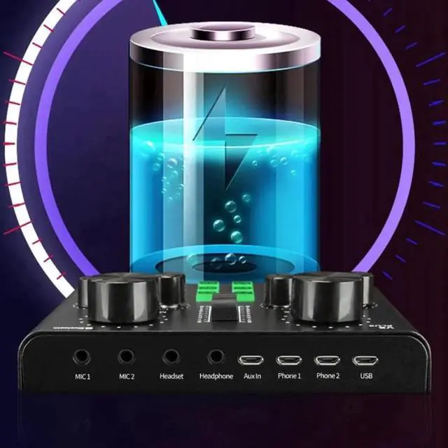 Alt view image 5 of 5 - Aomoproing Plug Sound Card for Live Streaming Voice Changer Sound Card with Multiple Sound Effects, o Mixer for Recording