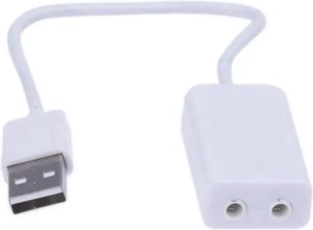 Alt view image 3 of 6 - Aomoproing White 3D 2.0 Virtual 7.1 Channel External USB Audio Sound Card Adapter Sound Cards For Laptop PC Mac With Cable