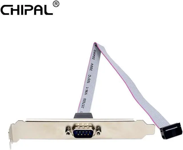 Alt view image 5 of 5 - Aomoproing For Motherboard 9 Pin Female to RS232 DB9 Pin Com Port Ribbon Serial Cable Connector Bracket with cable