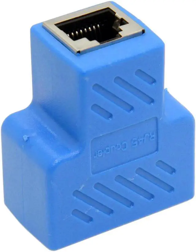 Alt view image 2 of 3 - Aomoproing CalbeCC RJ45 Cat6 8P8C STP UTP Plug To Dual RJ45 Splitter Network Ethernet Switcher Adapter Converter with Shield 2pcs
