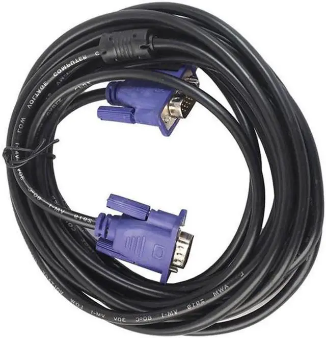 Alt view image 4 of 5 - Aomoproing 5 Meters VGA Cable Male to Male Monitor Cable Video Adapter Cable with Ferrite Cores for Computer PC HDTV Projector Display