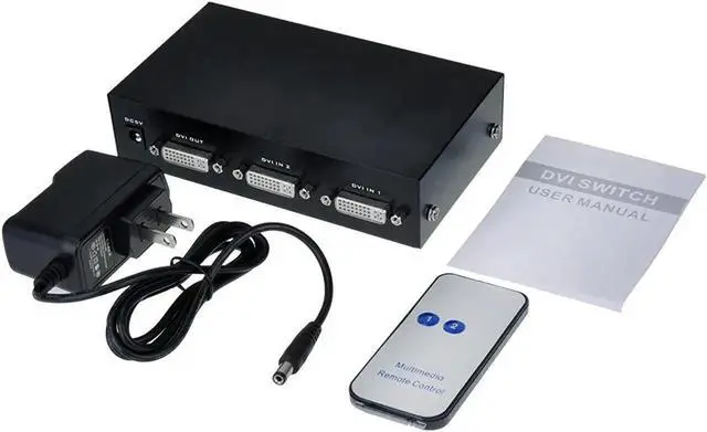 Alt view image 2 of 7 - Aomoproing Iseebiz DVI Switch Box, 2 in 1 Out DVI Selector for PC Laptop DVR Projector HDTV DVI Port Devices, Support 1920x1440, 165Mhz Bandwidth
