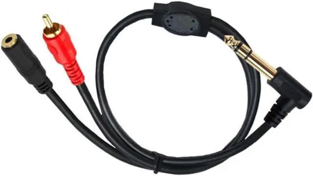 Main image of Aomoproing 90Degree Headphone Microphone Jack TRS Stereo Plug Cable 3.5mm 1/8" Female