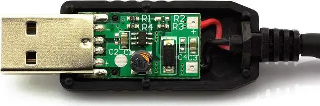 Alt view image 4 of 5 - Aomoproing CRJ Full Speed 12V Voltage Step-Up USB to Dual 3-Pin and 4-Pin PC Fan Sleeved Power Adapter Cable