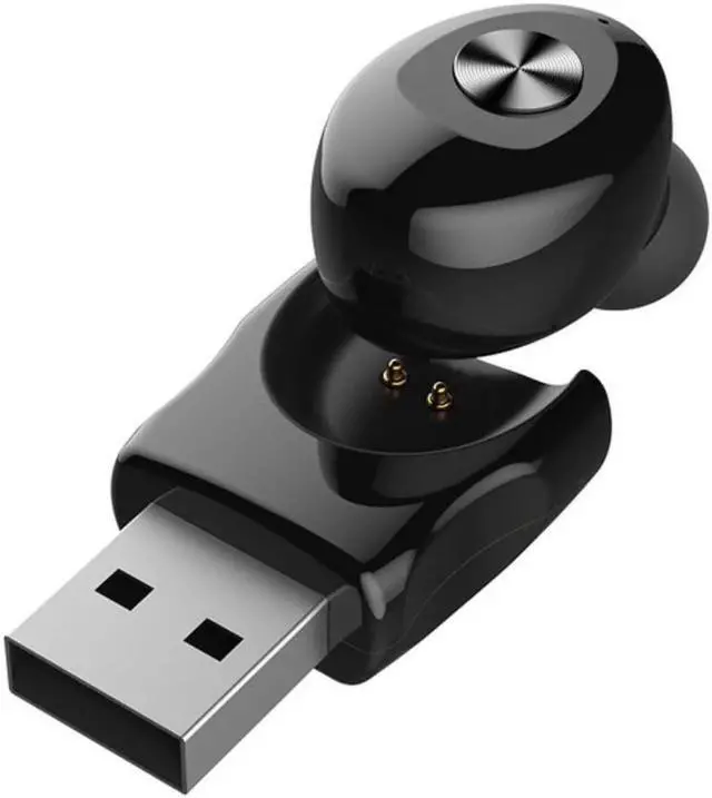 Alt view image 2 of 3 - Aomoproing U12 Mini Bluetooth Earphone Single Sport Wireless Stereo Headset Portable Invisible In-Ear Business Earbud USB Magnetic Charger