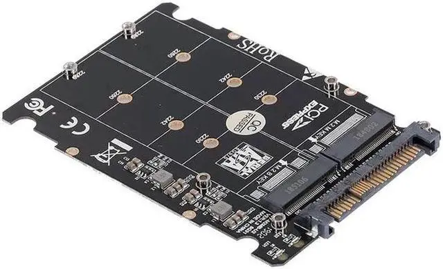Alt view image 6 of 7 - Aomoproing M.2 NGFF SSD(Key M) Key B SSD to U.2 SFF-8639 Adapter Card Converter SATA Interface is Not Supported