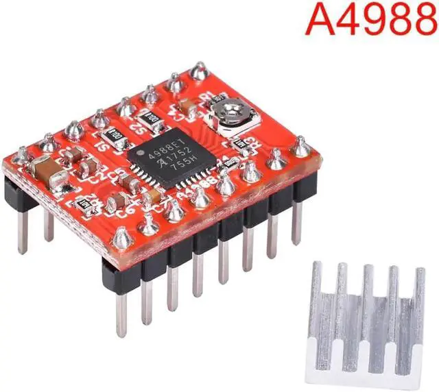 Main image of Aomoproing 1pc 3D Printer parts A4988 Stepper Motor Driver Module with Heatsinks Reprap Board Suitable Ramps 1.4 For 3D Printer