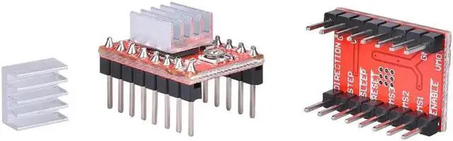 Alt view image 2 of 3 - Aomoproing 1pc 3D Printer parts A4988 Stepper Motor Driver Module with Heatsinks Reprap Board Suitable Ramps 1.4 For 3D Printer