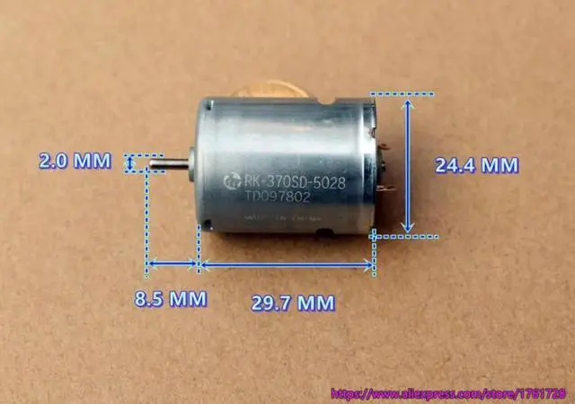 Alt view image 2 of 4 - Aomoproing large power 370 DC motor RK-370SD-5028 3.7V 6V 7.4V high speed 38500rpm carbon brush motor~