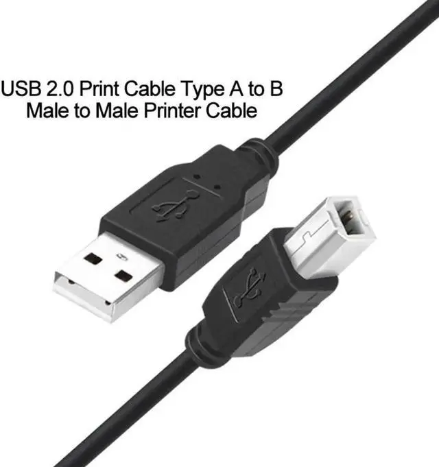 Alt view image 3 of 10 - Aomoproing USB 2.0 Print Cable USB Type A To B Male To Male Printer Cable for Canon Epson HP ZJiang Label Printer DAC USB Printer