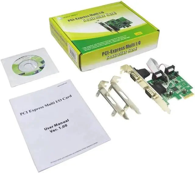 Alt view image 5 of 6 - PCI-E to 2 Port RS232 Serial Card 1pin or 9pin Power Supply ASIX AX99100 Chipset DB9 COM