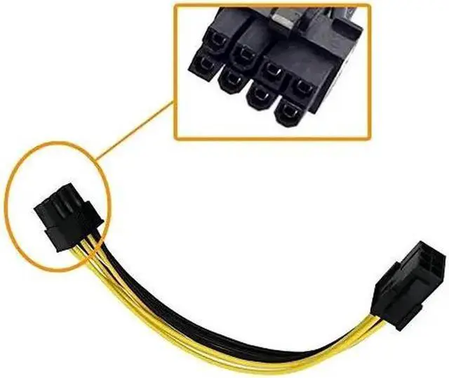 Alt view image 2 of 5 - Aomoproing 10PCS PCI Express Power Cable - 6-Pin Female to 8-Pin Male PCIE Adapter for CPU, GPU, Desktop PC, Stable Delivery for Gaming & Mining