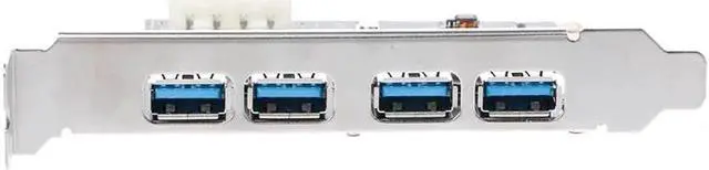 Alt view image 4 of 6 - Aomoproing Super Speed USB 3.0 PCI-E Expansion Card - 4-Port Adapter for Desktop PC, Up to 5Gbps for SSD/HDD/Card Readers