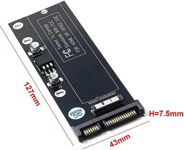 Alt view image 2 of 4 - Aomoproing SATA to MacBook SSD Adapter Converter 6+12Pin SSD to SATA 22Pin Bridge Card, Compatible with MacBook Air 2010 & 2011 Models, for SSD Data Transfer/Recovery/Upgrade