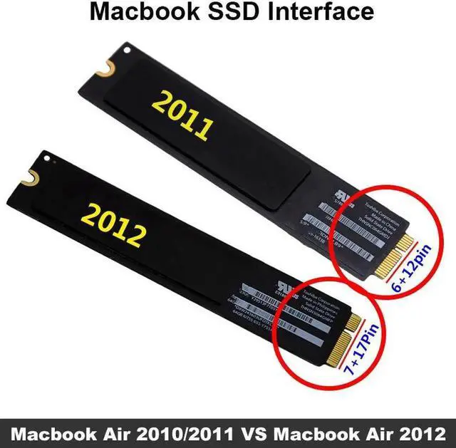 Alt view image 4 of 4 - Aomoproing SATA to MacBook SSD Adapter Converter 6+12Pin SSD to SATA 22Pin Bridge Card, Compatible with MacBook Air 2010 & 2011 Models, for SSD Data Transfer/Recovery/Upgrade