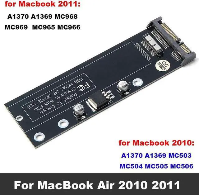 Main image of Aomoproing SATA to MacBook SSD Adapter Converter 6+12Pin SSD to SATA 22Pin Bridge Card, Compatible with MacBook Air 2010 & 2011 Models, for SSD Data Transfer/Recovery/Upgrade