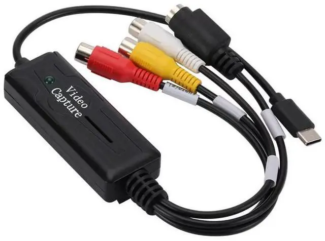 Alt view image 3 of 4 - Aomoproing USB-C to RCA AV Video Capture Adapter (1 Channel) - Compatible with S-Video/Composite Signals, NTSC/PAL Standards - Plug-and-Play for Capturing Old AV Content to USB-C Devices