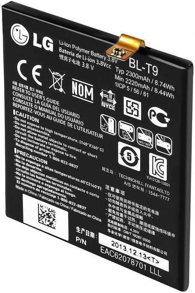 Alt view image 2 of 3 - New OEM Google Nexus 5 LG D820 D821 2300mAh Battery Replacement BL-T9 3.8V 8.74Wh